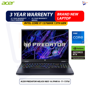 𝗕𝗿𝗮𝗻𝗱 𝗡𝗲𝘄 𝗔𝗰𝗲𝗿 𝗣𝗿𝗲𝗱𝗮𝘁𝗼𝗿 𝗛𝗲𝗹𝗶𝗼𝘀 𝗡𝗲𝗼 𝟭𝟲 𝗖𝗼𝗿𝗲 𝗶𝟳 𝟭𝟯𝘁𝗵 𝗚𝗲𝗻 (𝗛𝗫 𝗣𝗿𝗼𝗰𝗲𝘀𝘀𝗼𝗿) | 𝗥𝗧𝗫𝟰𝟬𝟲𝟬/𝟴𝗚𝗕 | 𝟭𝟲𝗚𝗕 𝗗𝗗𝗥𝟱 𝗥𝗮𝗺 | 𝟭𝗧𝗕 𝗡𝗩𝗠𝗲 | 𝟭𝟲 𝗶𝗻𝗰𝗵 𝗪𝗨𝗫𝗚𝗔 𝟭𝟲𝟱𝗛𝘇 𝗟𝗮𝗽𝘁𝗼𝗽