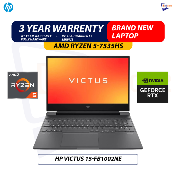 BRAND NEW HP VICTUS 15 | RYZEN 5 7000 SERIES | 8GB DDR5 RAM | 512GB NVME | RTX 2050 4GB VGA Gaming Laptop