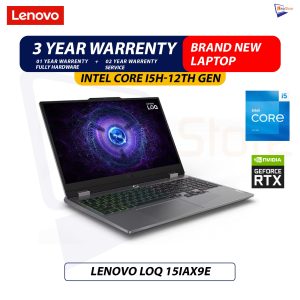 Brand New Lenovo LOQ 15 | Intel Core i5-12th Gen | 16GB DDR5 RAM | 512GB NVME | RTX 3050 6GB VGA LAPTOP