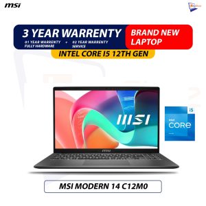 Brand New MSI Modern 14 | Intel Core i5-12th Gen |  8GB DDR4 Ram | 512GB Nvme SSD | 14 Inch FHD Display Laptop
